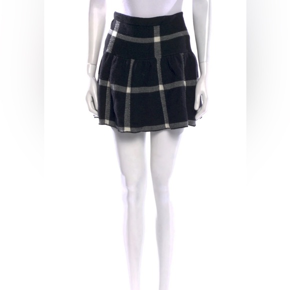 Alice + Olivia Dresses & Skirts - Alice and Olivia Kimbra Drop Waist Knit Skirt Plaid Size Large